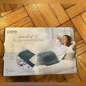 Pure Enrichment PureRelief XL heating pad blue New